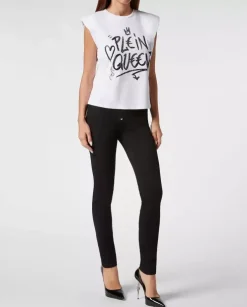 Biały t-shirt bez rękawów Sexy Pure