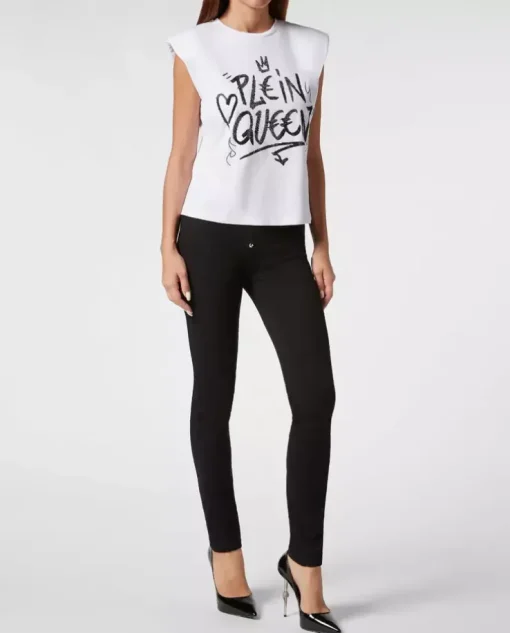 Biały t-shirt bez rękawów Sexy Pure