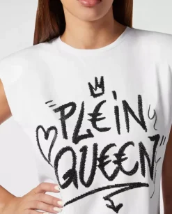 Biały t-shirt bez rękawów Sexy Pure