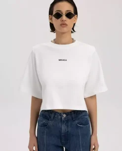 Biały t-shirt Brunch Crop