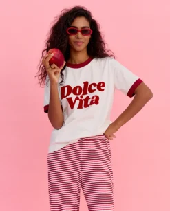 Biały T-shirt Dolce Vita