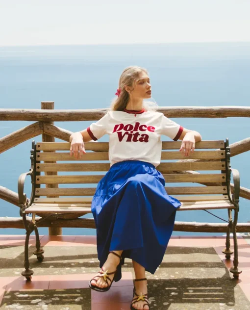 Biały T-shirt Dolce Vita