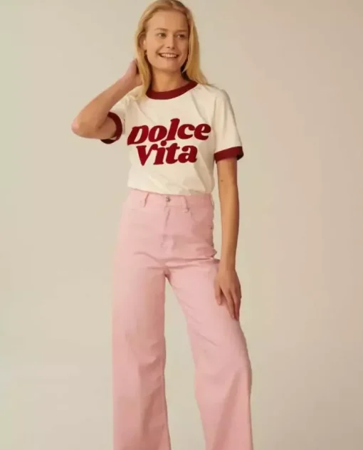 Biały T-shirt Dolce Vita
