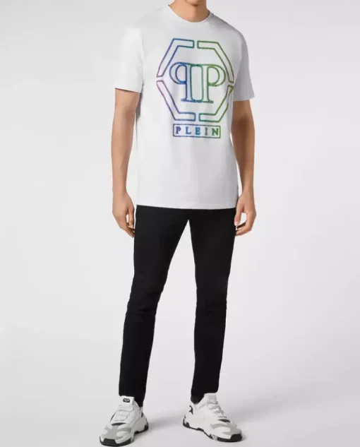 Biały t-shirt SS Hexagon