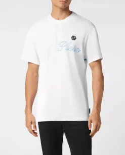 Biały t-shirt z logo