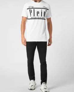 Biały t-shirt z logo