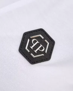 Biały t-shirt z monogramem