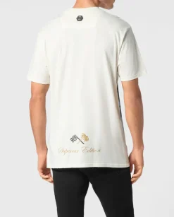 Biały t-shirt z nadrukiem