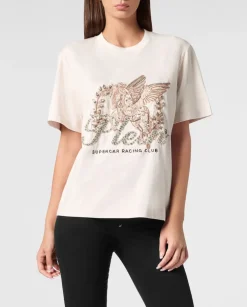 Biały t-shirt z printem