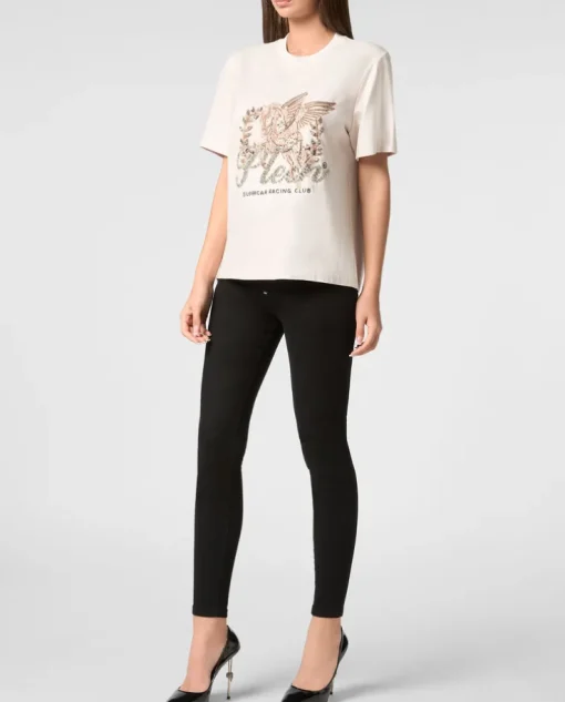 Biały t-shirt z printem