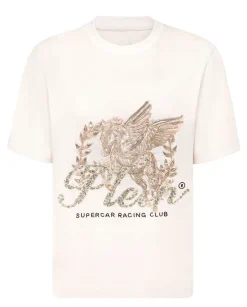 Biały t-shirt z printem