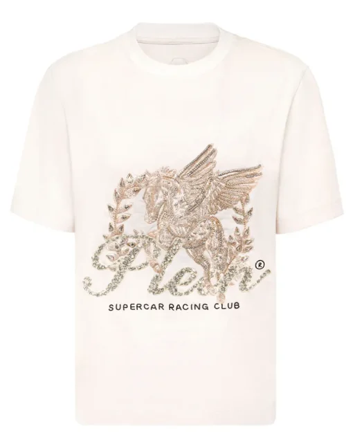 Biały t-shirt z printem