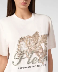 Biały t-shirt z printem