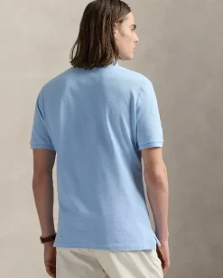 Błękitna koszulka polo Custom Slim Fit