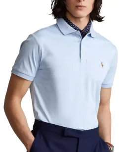Błękitna koszulka polo Custom Slim Fit