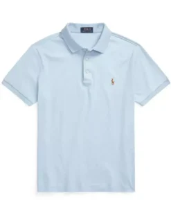 Błękitna koszulka polo Custom Slim Fit