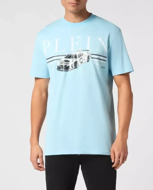 Błękitny t-shirt SS Cars Racing
