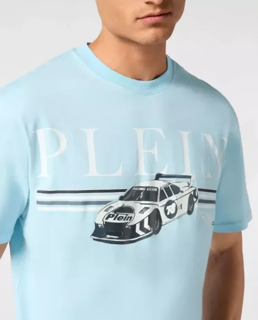Błękitny t-shirt SS Cars Racing