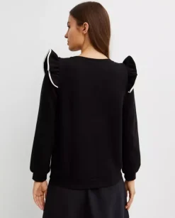 Bluza z falbanami na ramionach