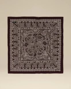 Bordowa bandana z printem
