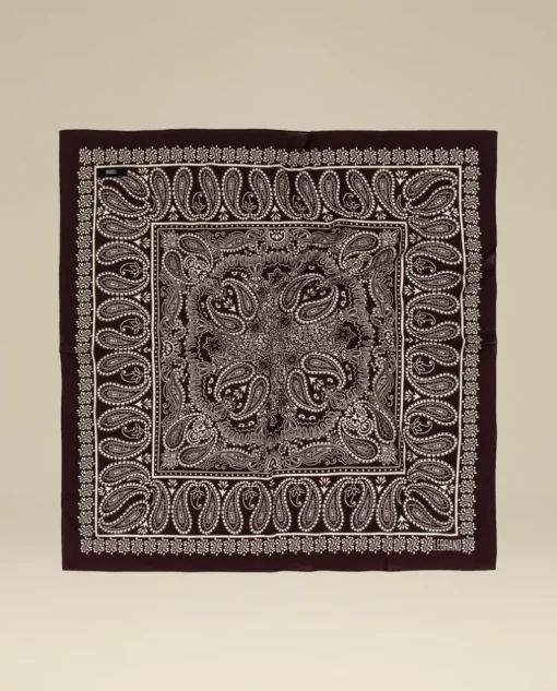Bordowa bandana z printem