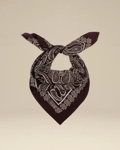 Bordowa bandana z printem