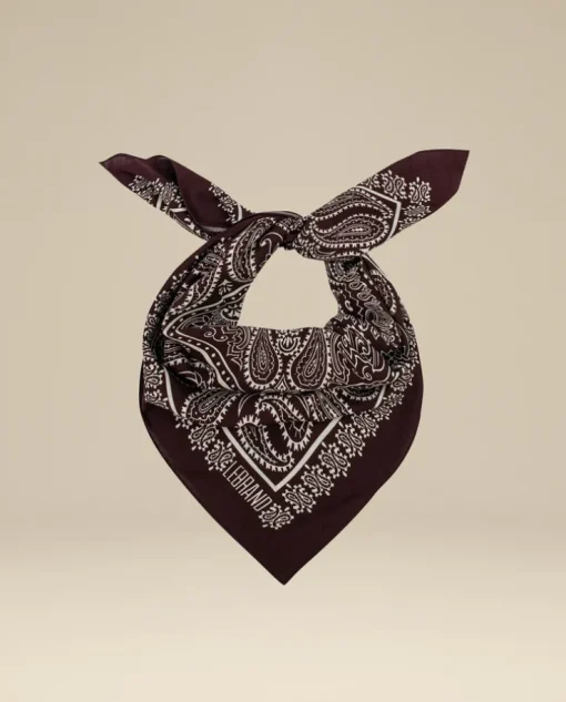 Bordowa bandana z printem
