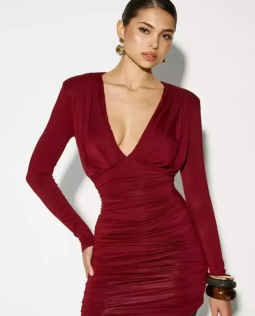 Bordowa mini sukienka Blair