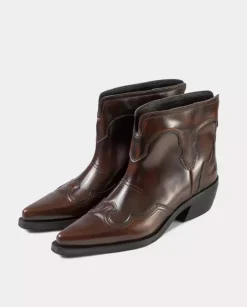Brązowe kowbojki Western