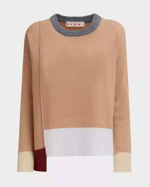 Brązowy sweter z kaszmiru