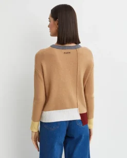 Brązowy sweter z kaszmiru