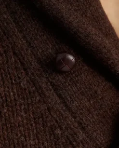 Brązowy sweter z wełny