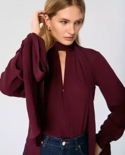 Burgundowa bluzka Luna