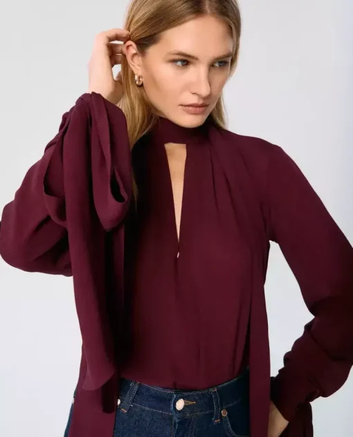 Burgundowa bluzka Luna