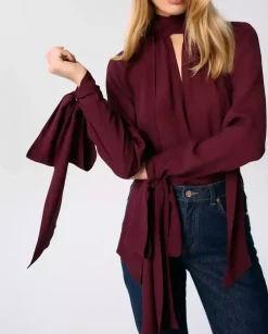 Burgundowa bluzka Luna