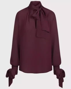 Burgundowa bluzka Luna
