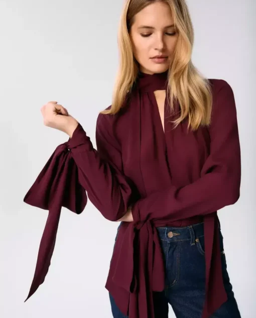 Burgundowa bluzka Luna