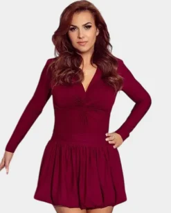 Burgundowa spódnica mini Alicia