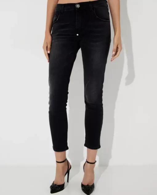 Ciemnoszare jeansy Ex Boyfriend Fit