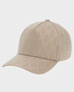 Czapka z daszkiem z kryształowym monogramem