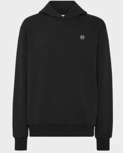 Czarna bluza z kapturem Hexagon