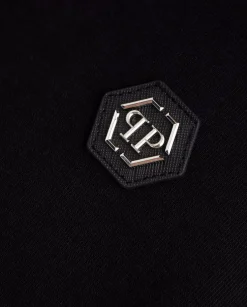 Czarna bluza z kapturem Hexagon
