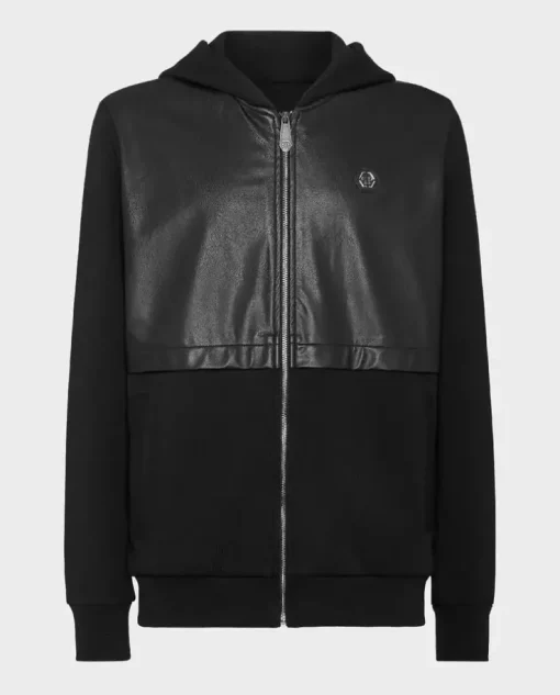 Czarna bluza z kapturem LS