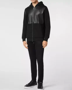 Czarna bluza z kapturem LS