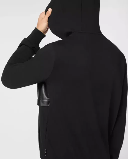 Czarna bluza z kapturem LS