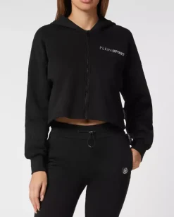 Czarna bluza z kapturem Scratch