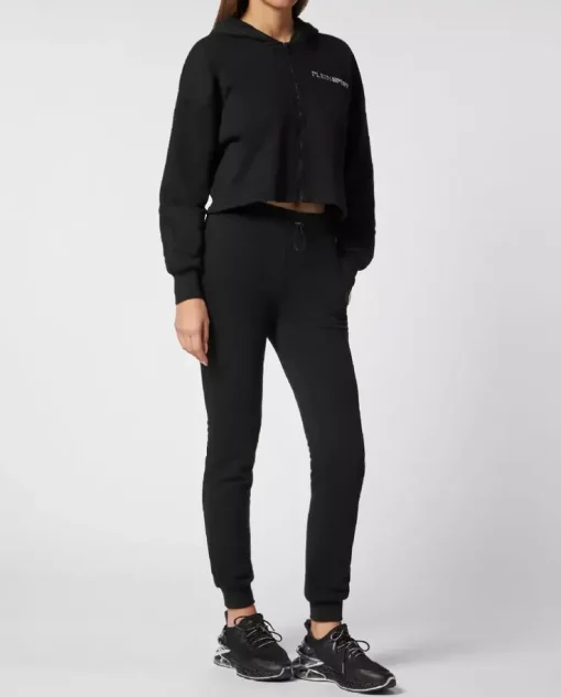 Czarna bluza z kapturem Scratch