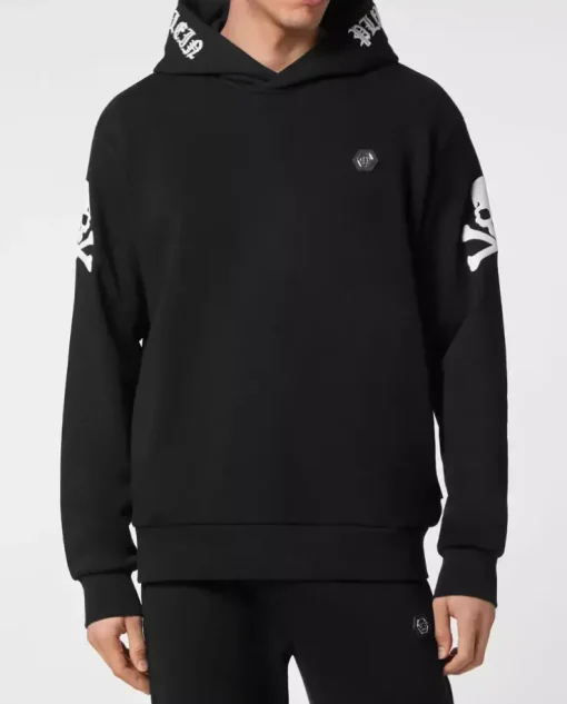 Czarna bluza z kapturem Skull&Bones