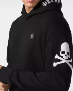 Czarna bluza z kapturem Skull&Bones