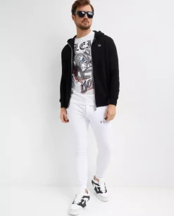 Czarna bluza z kapturem z logo